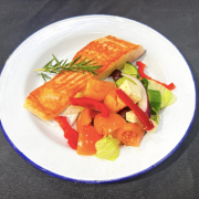 Salmon with Salad (Grilled) 